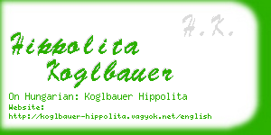 hippolita koglbauer business card